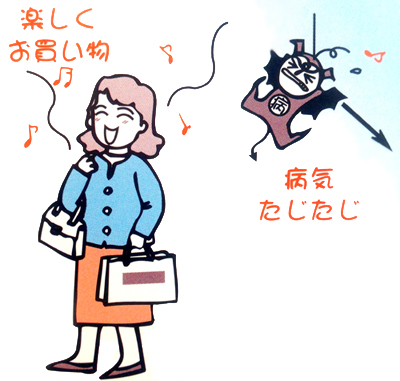 楽しくお買い物 病気たじたじ